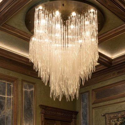 Floe glass chandlier